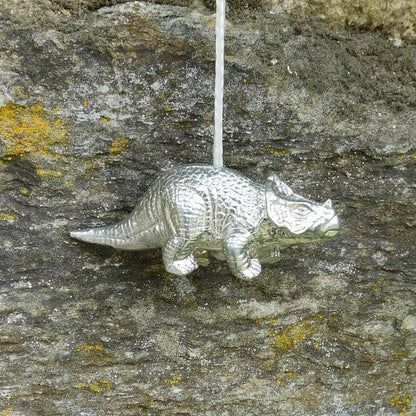 Dinosaur Light Pull, Handcast Pewter, Polished Finish