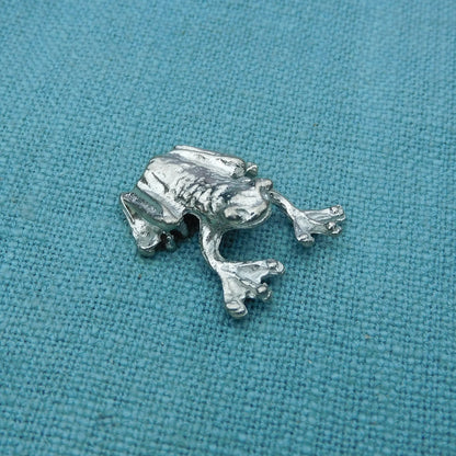Miniature Frog, Frog Figurine, Hand Cast in Fine Pewter by William Sturt