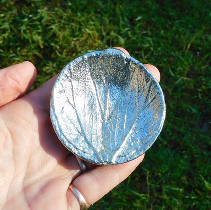 Laurel Leaf Ring Bowl, Trinket Bowl, Spice Bowl, Hand Made, In Fine Pewter, By William Sturt