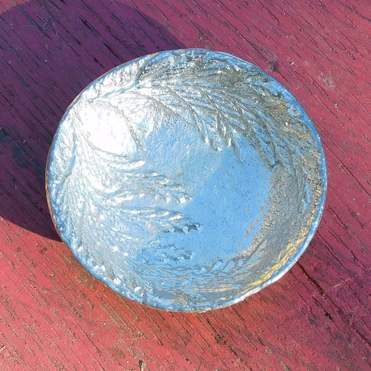 Lavender Sprigs Ring Bowl, Trinket Bowl, Hand Made, In Fine Pewter, By William Sturt