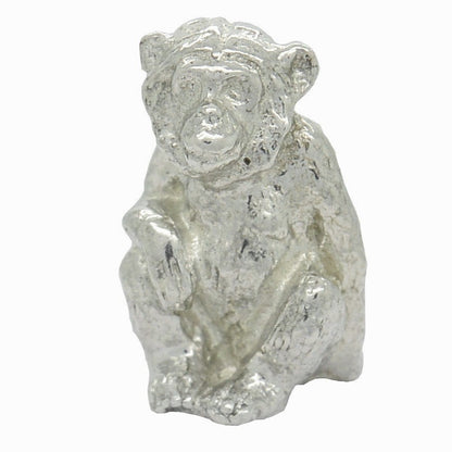 Miniature Chimpanzee, Chimpanzee Figurine, Hand Cast in Fine Pewter by William Sturt