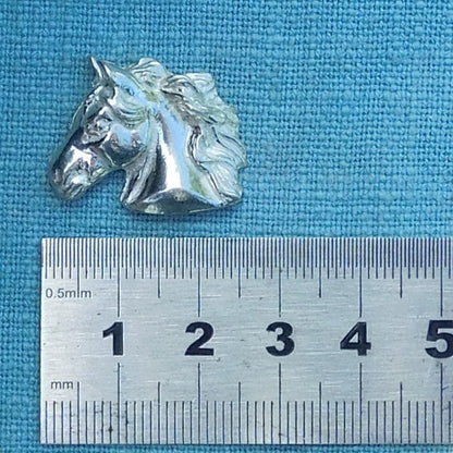Horse Head Cufflinks, Handcast Pewter Cufflinks, Polished Finish