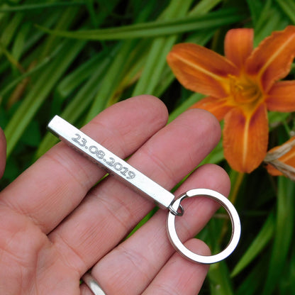Birthday Keyring, Date Keyring, Personnalised Keyring, Handmade, in Finest Pewter, by William Sturt