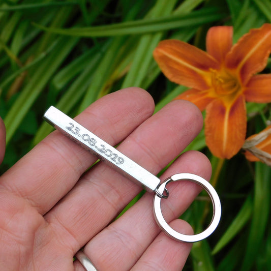 Birthday Keyring, Date Keyring, Personnalised Keyring, Handmade, in Finest Pewter, by William Sturt