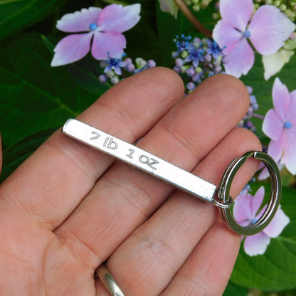 Birthday Keyring, Date Keyring, Personnalised Keyring, Handmade, in Finest Pewter, by William Sturt