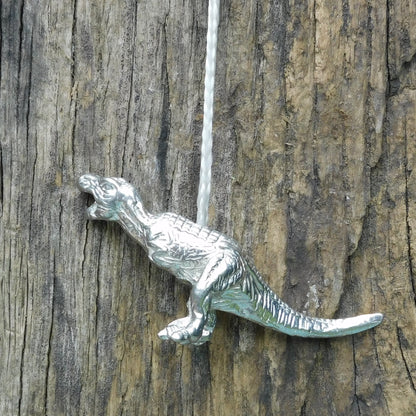 T-Rex Light Pull, Handcast Pewter, Polished Finish