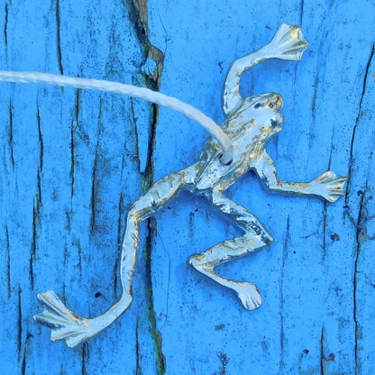 Frog Light Pull, Handcast Pewter, Polished Finish