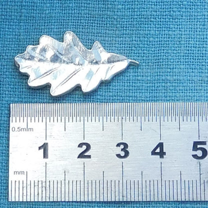 Oak Leaf Cufflinks (Large Design), Handcast Pewter Cufflinks, Polished Finish