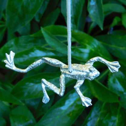 Frog Light Pull, Handcast Pewter, Polished Finish