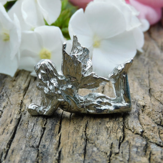 Tiny Flower Fairy Figurine, Fairy Gift, Bella Fairy, Handmade, In Fine Pewter, by William Sturt