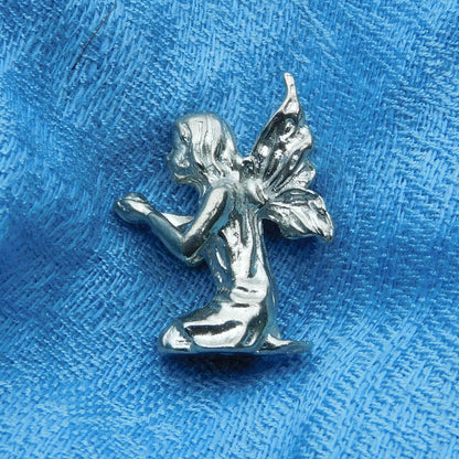 Tiny Flower Fairy Figurine, Fairy Gift, Pixie Fairy, Handmade, In Fine Pewter, by William Sturt