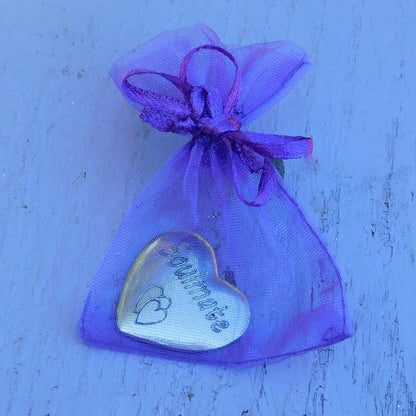 Soulmate Heart Token, Soulmate Pocket Token, Handmade in Fine Pewter, by William Sturt