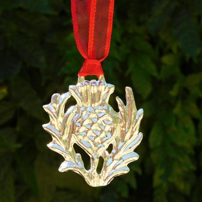 Thistle Christmas Decoration, Thistle Decoration, Handmade, in Finest Pewter, by William Sturt