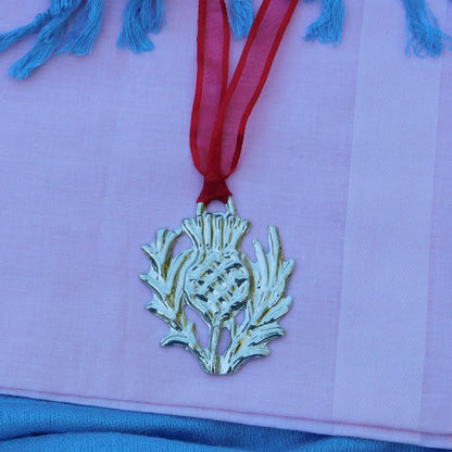 Thistle Christmas Decoration, Thistle Decoration, Handmade, in Finest Pewter, by William Sturt
