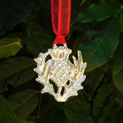 Thistle Christmas Decoration, Thistle Decoration, Handmade, in Finest Pewter, by William Sturt