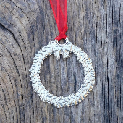 Garland Christmas Decoration, Garland Decoration, Handmade, in Finest Pewter, by William Sturt