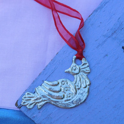 Dove Christmas Decoration, Dove Decoration, Handmade, in Finest Pewter, by William Sturt