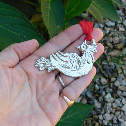 Dove Christmas Decoration, Dove Decoration, Handmade, in Finest Pewter, by William Sturt