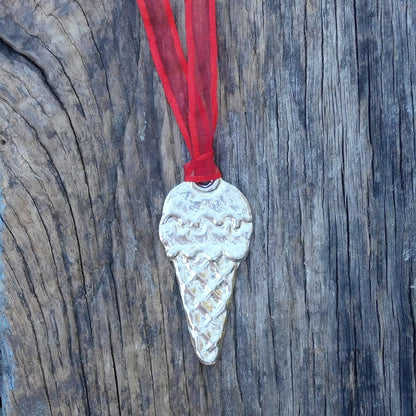 Ice Cream Christmas Decoration, Icecream Decoration, Handmade, in Finest Pewter, by William Sturt