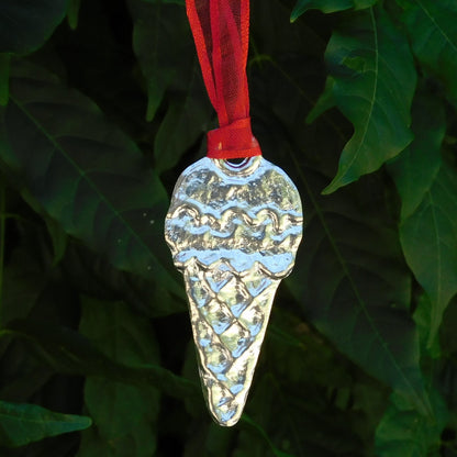 Ice Cream Christmas Decoration, Icecream Decoration, Handmade, in Finest Pewter, by William Sturt