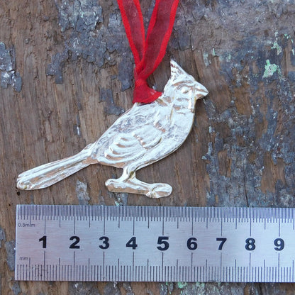 Jay Christmas Decoration, Jay Decoration, Handmade, in Finest Pewter, by William Sturt