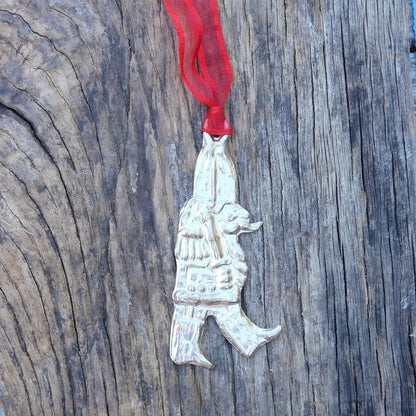 Toy Soldier Christmas Decoration, Drummer Boy Decoration, Handmade, in Finest Pewter, by William Sturt
