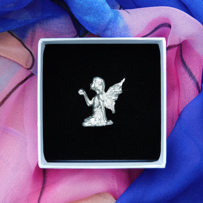 Tiny Fairy Figurine, Fairy Gift, Handmade, In Fine Pewter, by William Sturt