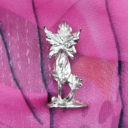 Tiny Flower Fairy Figurine, Fairy Gift, Bella Fairy, Handmade, In Fine Pewter, by William Sturt