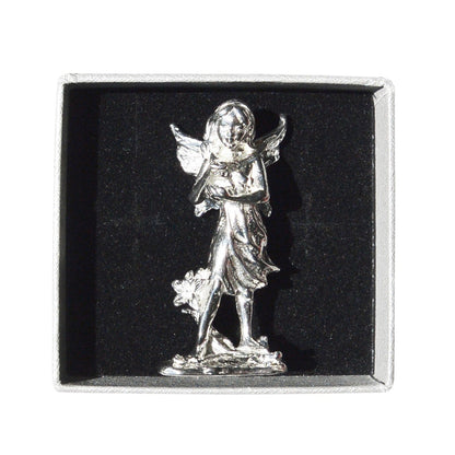 Tiny Flower Fairy Figurine, Fairy Gift, Bella Fairy, Handmade, In Fine Pewter, by William Sturt