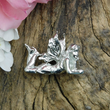 Tiny Flower Fairy Figurine, Fairy Gift, Bella Fairy, Handmade, In Fine Pewter, by William Sturt