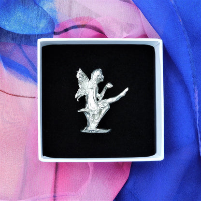 Tiny Flower Fairy Figurine, Fairy Gift, Lily Fairy, Handmade, In Fine Pewter, by William Sturt