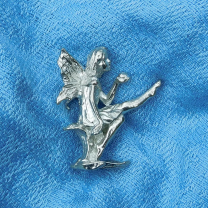 Tiny Flower Fairy Figurine, Fairy Gift, Lily Fairy, Handmade, In Fine Pewter, by William Sturt