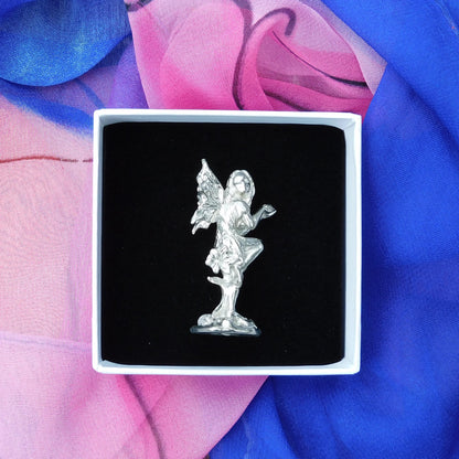 Tiny Flower Fairy Figurine, Fairy Gift, Luna Fairy, Handmade, In Fine Pewter, by William Sturt