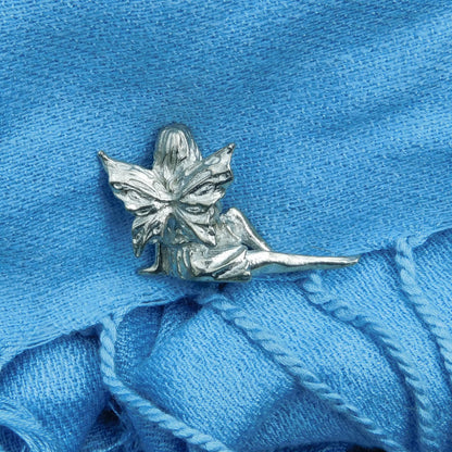 Tiny Flower Fairy Figurine, Fairy Gift, Tilly Fairy, Handmade, In Fine Pewter, by William Sturt