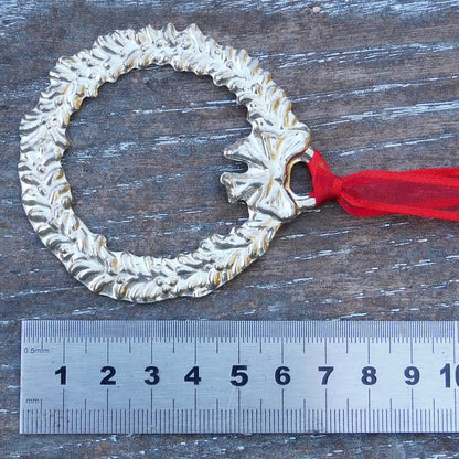 Garland Christmas Decoration, Garland Decoration, Handmade, in Finest Pewter, by William Sturt