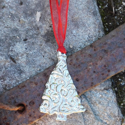 Christmas Tree Decoration, Christmas Tree Ornament, Handmade, in Finest Pewter, by William Sturt