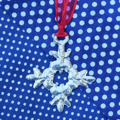 Snowflake Christmas Decoration, Snowflake Decoration, Handmade, in Finest Pewter, by William Sturt