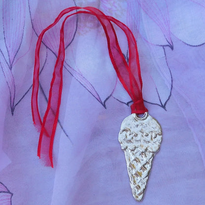 Ice Cream Christmas Decoration, Icecream Decoration, Handmade, in Finest Pewter, by William Sturt