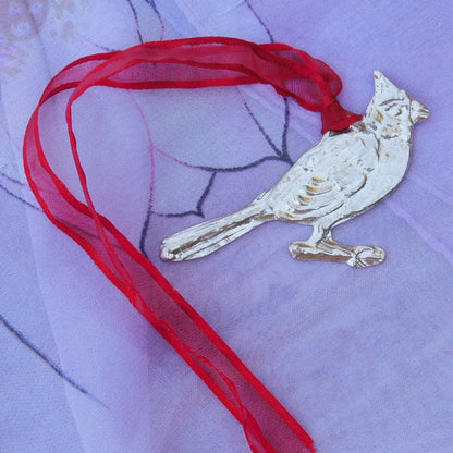 Jay Christmas Decoration, Jay Decoration, Handmade, in Finest Pewter, by William Sturt
