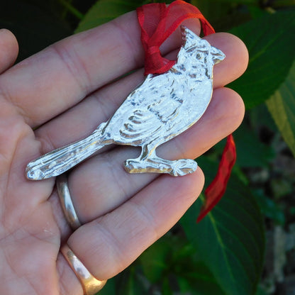 Jay Christmas Decoration, Jay Decoration, Handmade, in Finest Pewter, by William Sturt