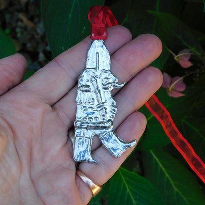 Toy Soldier Christmas Decoration, Drummer Boy Decoration, Handmade, in Finest Pewter, by William Sturt