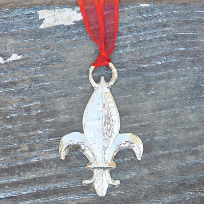 Fleur de Lys Christmas Decoration, Fleur de Lis Decoration, Handmade, in Finest Pewter, by William Sturt