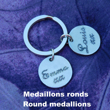 French Keyring, Ce Papa Appartient À, Personnalised Keyring, French Papa Keyring, Handmade, in Finest Pewter, by William Sturt