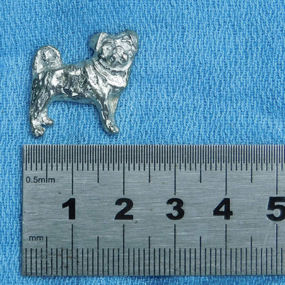 Pug Cufflinks, Handcast Pewter Cufflinks, Polished Finish