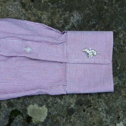 Jack Russell Cufflinks, Handcast Pewter Cufflinks, Polished Finish