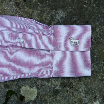 Springer Spaniel Dog Cufflinks, Handcast Pewter Cufflinks, Polished Finish
