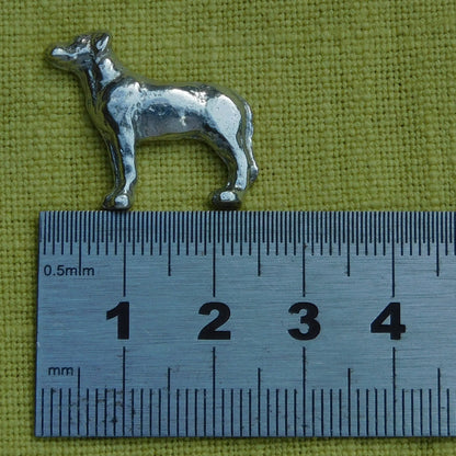Dog Cufflinks, Handcast Pewter Cufflinks, Polished Finish