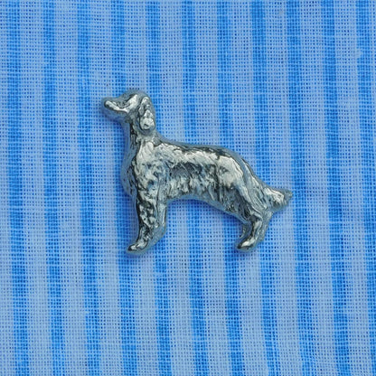 Setter Dog Cufflinks, Handcast Pewter Cufflinks, Polished Finish