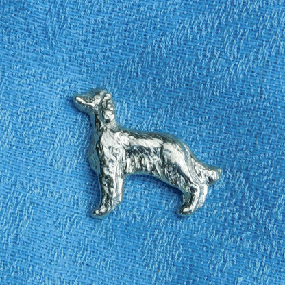 Setter Dog Cufflinks, Handcast Pewter Cufflinks, Polished Finish