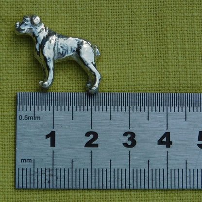 Boxer Dog Cufflinks, Handcast Pewter Cufflinks, Polished Finish